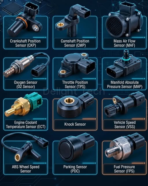 ကားတစ်စီးလုံးရဲ့ Sensors (၁၂) မျိုးအကြောင်း